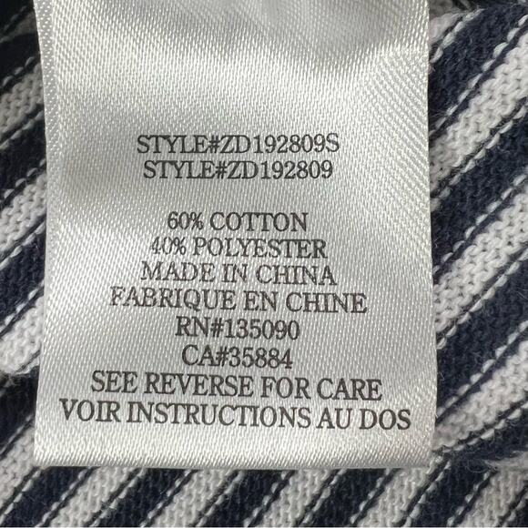 Z Supply Ruffle Sleeve Dress Size M Sporty Preppy Nautical Sailor Navy White - Picture 8 of 10